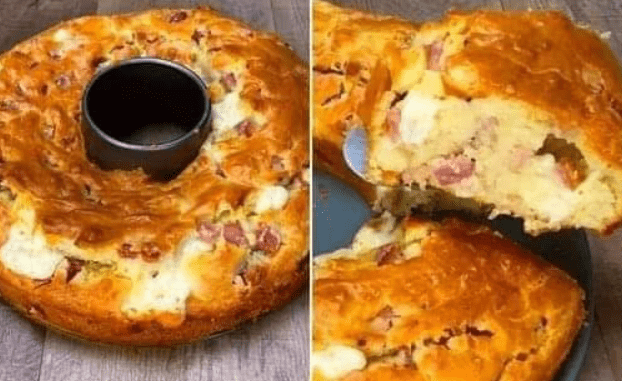 Torta salata al prosciutto e formaggio