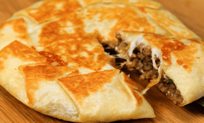 Tortilla croccante di carne macinata