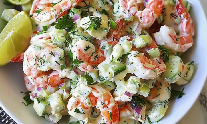 Insalata di gamberi con salsa cremosa