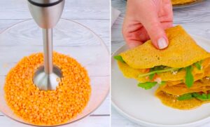 Crepes di lenticchie rosse con un solo ingrediente: light da condire dolci o salate
