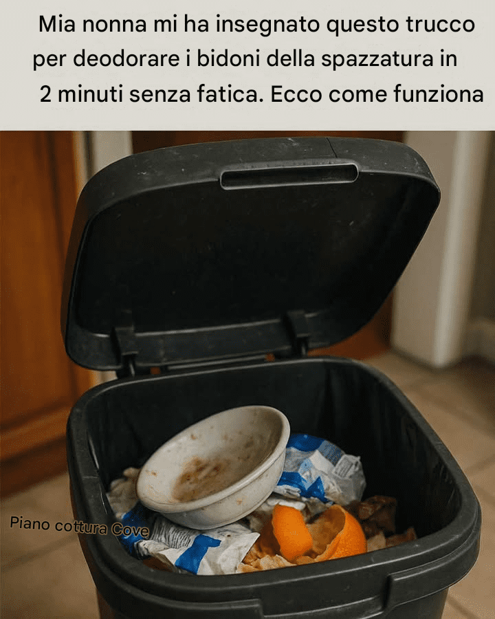 Mia nonna mi ha insegnato questo trucco per deodorare i bidoni della spazzatura in 2 minuti senza fatica. Ecco come funziona.