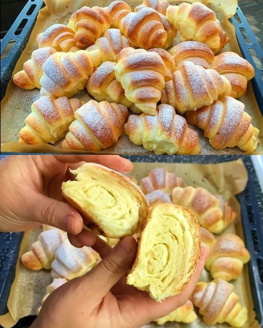 Cornetti alla crema preparati in 10 minuti!