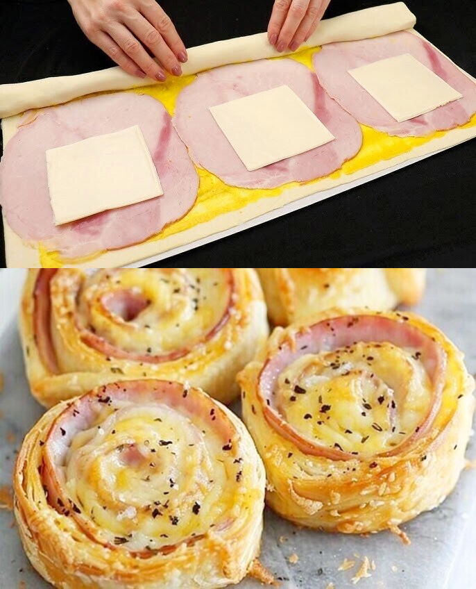 La mia famiglia vorrebbe mangiarlo più spesso: lumache di pasta sfoglia con formaggio, veloci e facili!