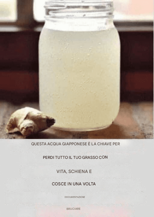 Acqua allo zenzero: la bevanda più sana per bruciare il grasso da pancia, collo, braccia, schiena e cosce!