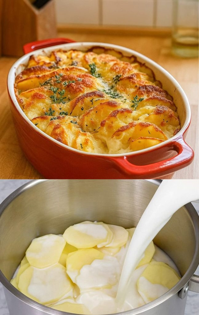 Patate alla dauphinoise di Cyril Lignac.