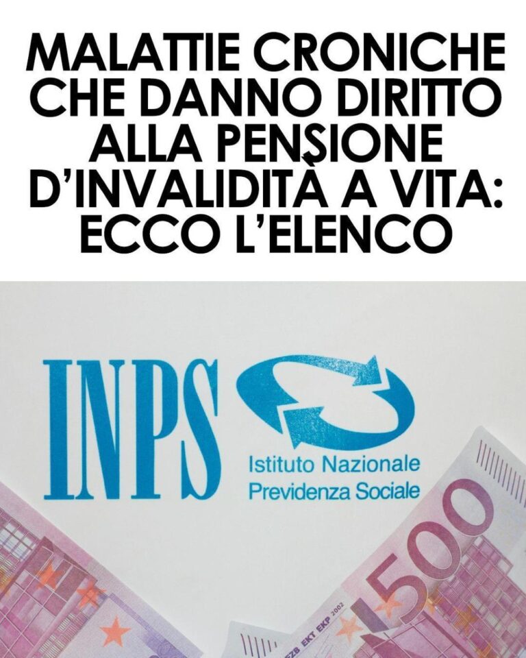 Le malattie croniche che danno diritto alla pensione per sempre