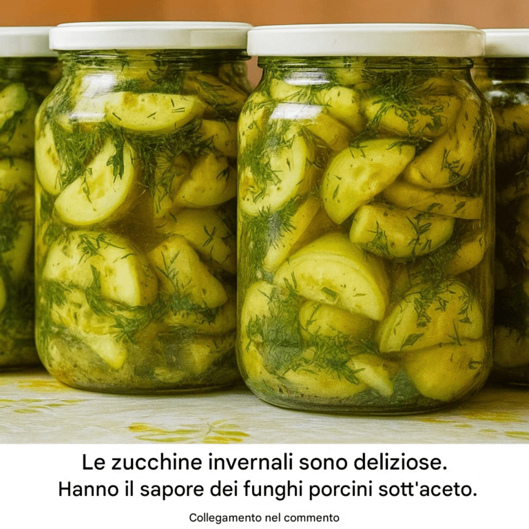 Le zucchine invernali sono deliziose. Hanno il sapore dei funghi porcini sott'aceto.